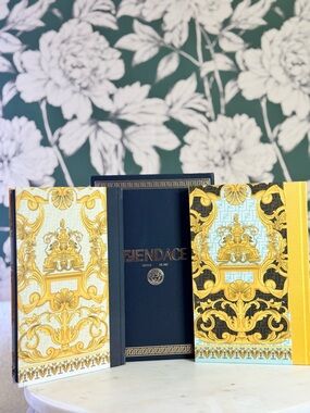 FENDI x VERSACE  Hardcover Notebook Set Limited Edition New in Box